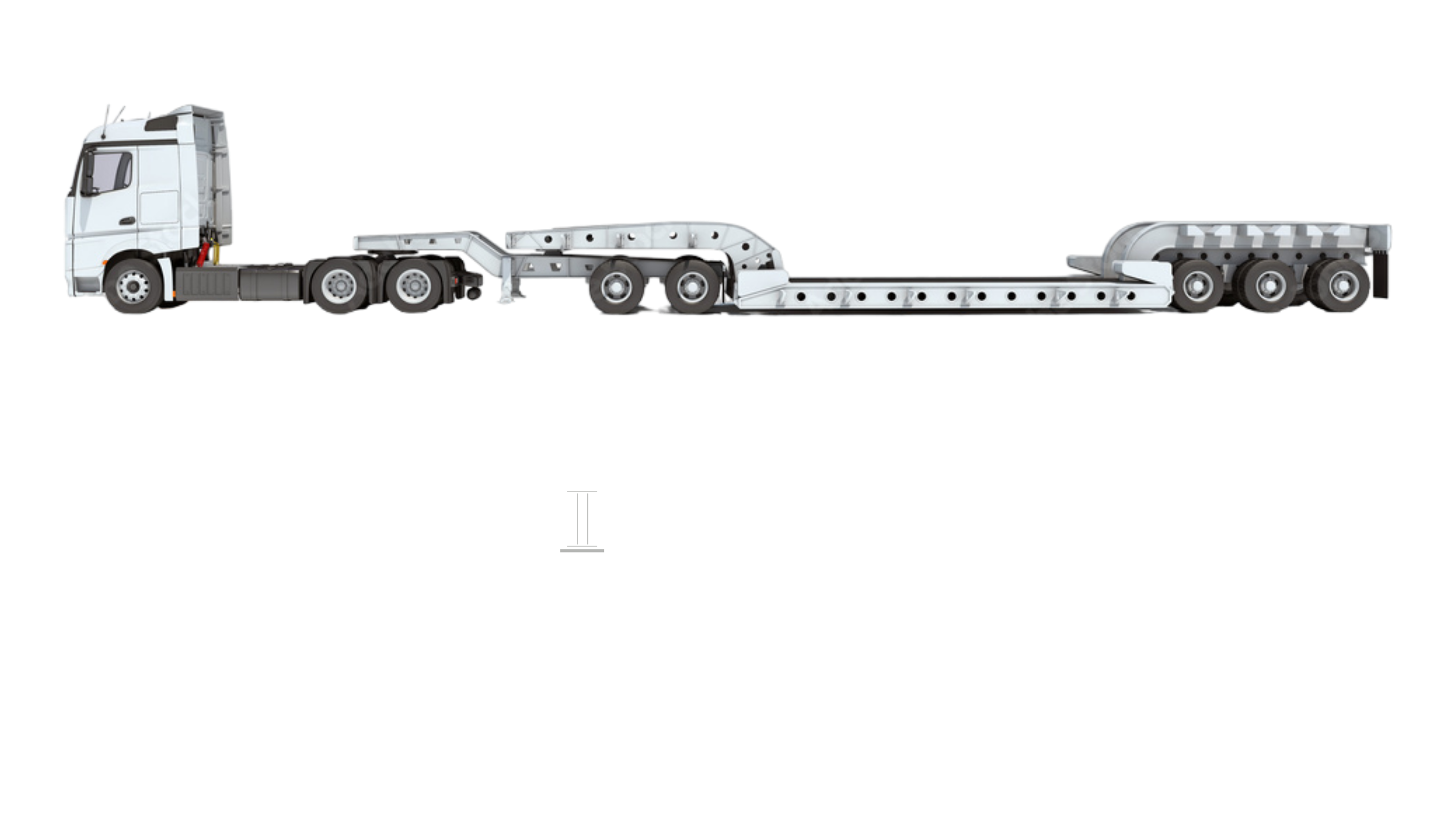 Tieflader Schwertransporter.