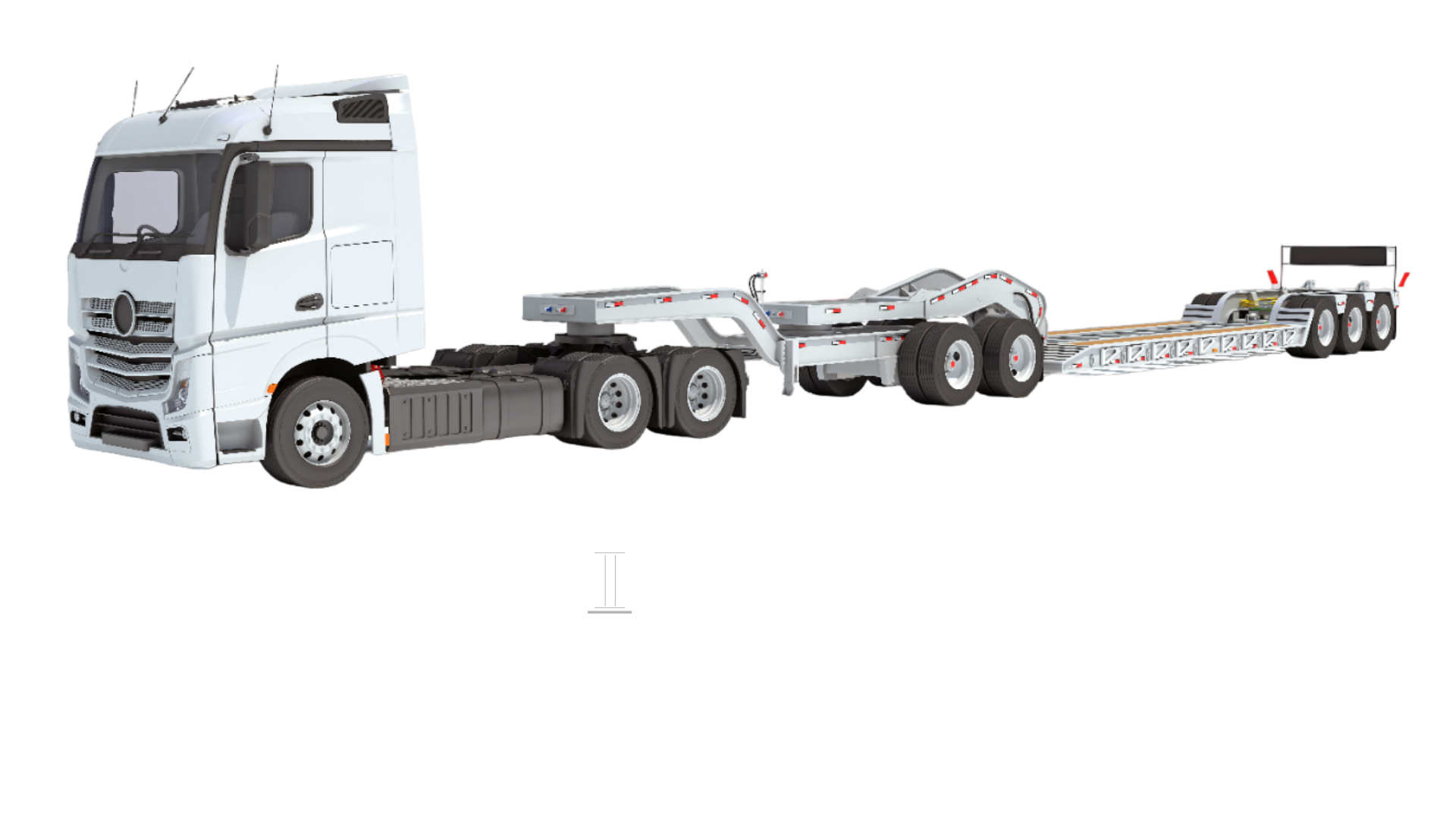 Tieflader Schwertransporter.